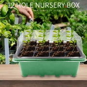 Apmemiss Clearance Seed Starter Kit, 12 Cells Compostable Planter Nursery Pots, Organic Biodegradable Seedling Trays Gardening Germination Tray Mini Propagator Plant Grow Kit Pots Plug Tray